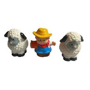 Fisher Price Little People Farmer and Two Sheep Set of Three